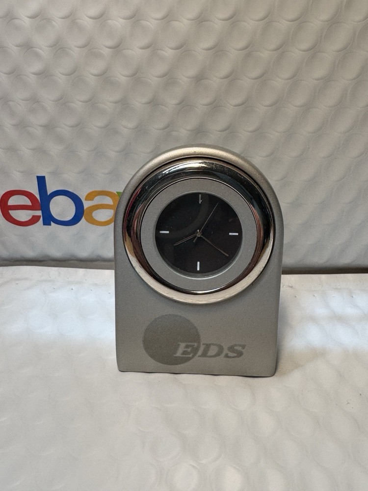 EDS Desk  Clock - Electronic Data Systems w/ New Battery