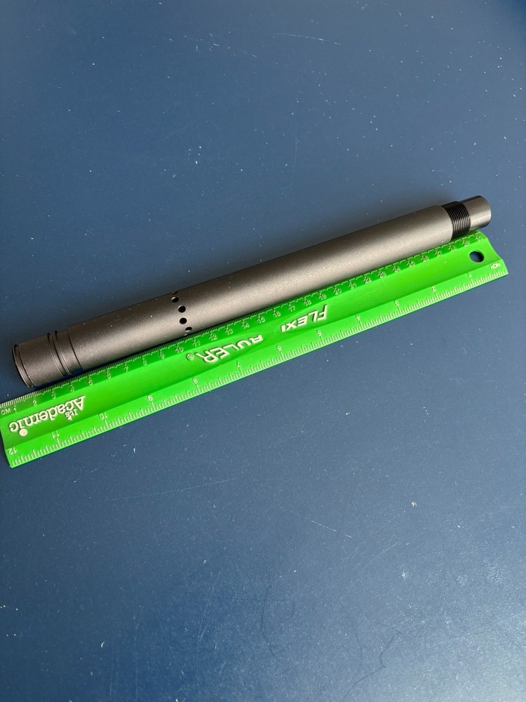 Ported Matte Black Threaded Paintball Barrel 11"