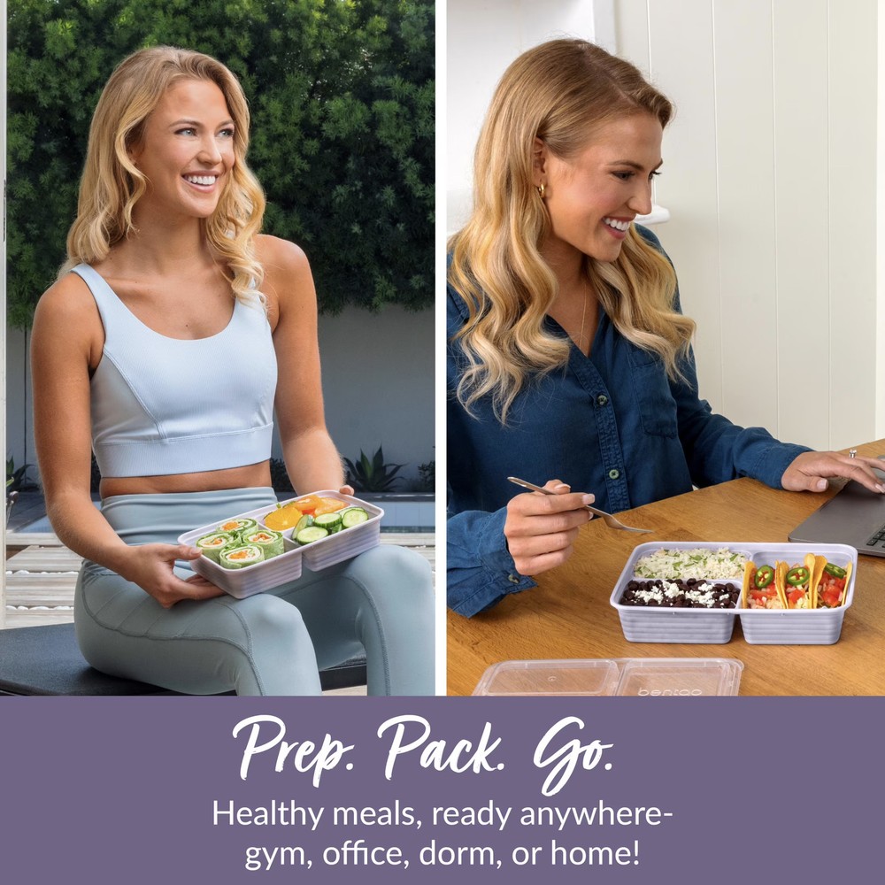 Bentgo Prep 3-Compartment Meal Prep Containers with Lids