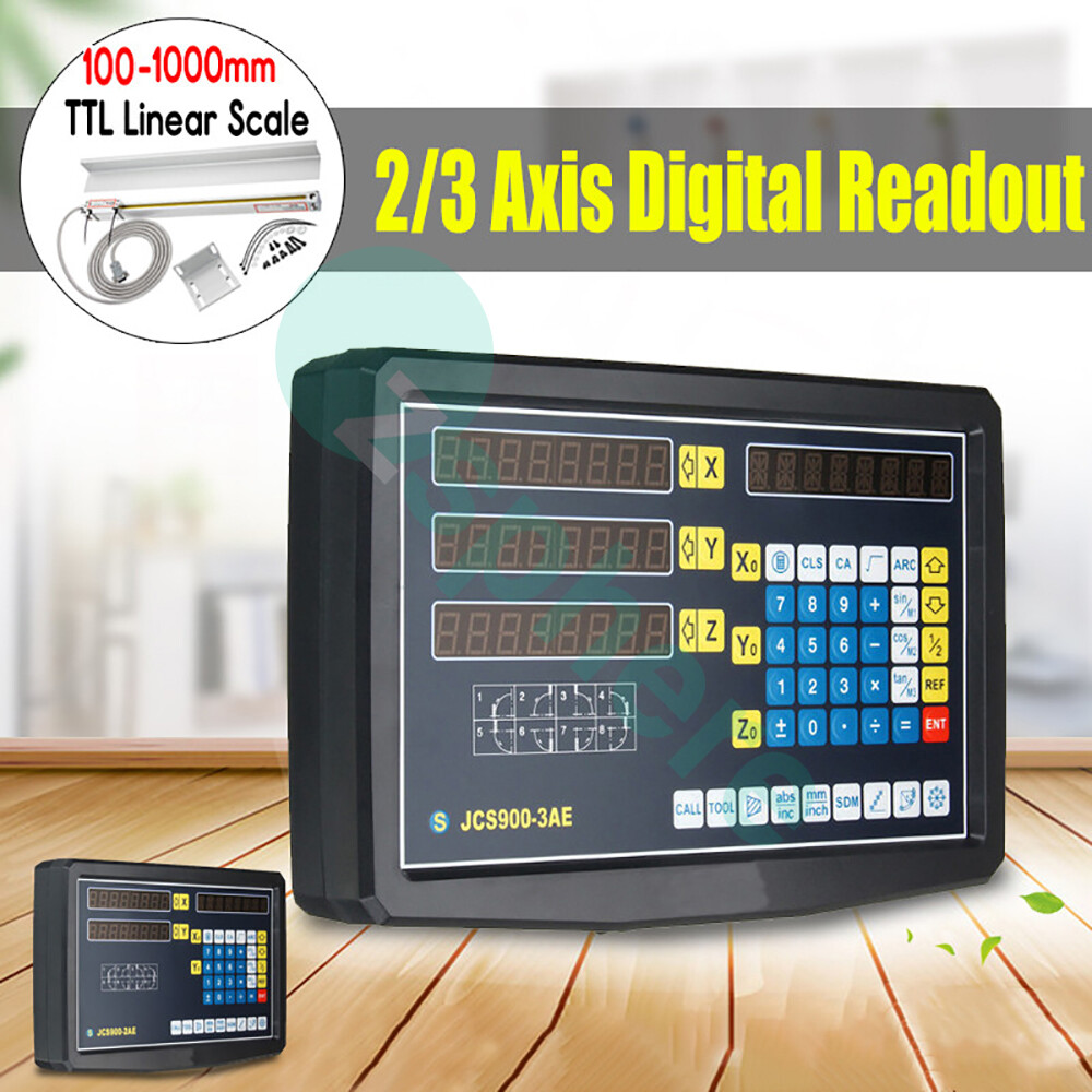 Linear Scale 2/3Axis Digital Readout DRO Display Glass Sensor Bridgeport Mill US