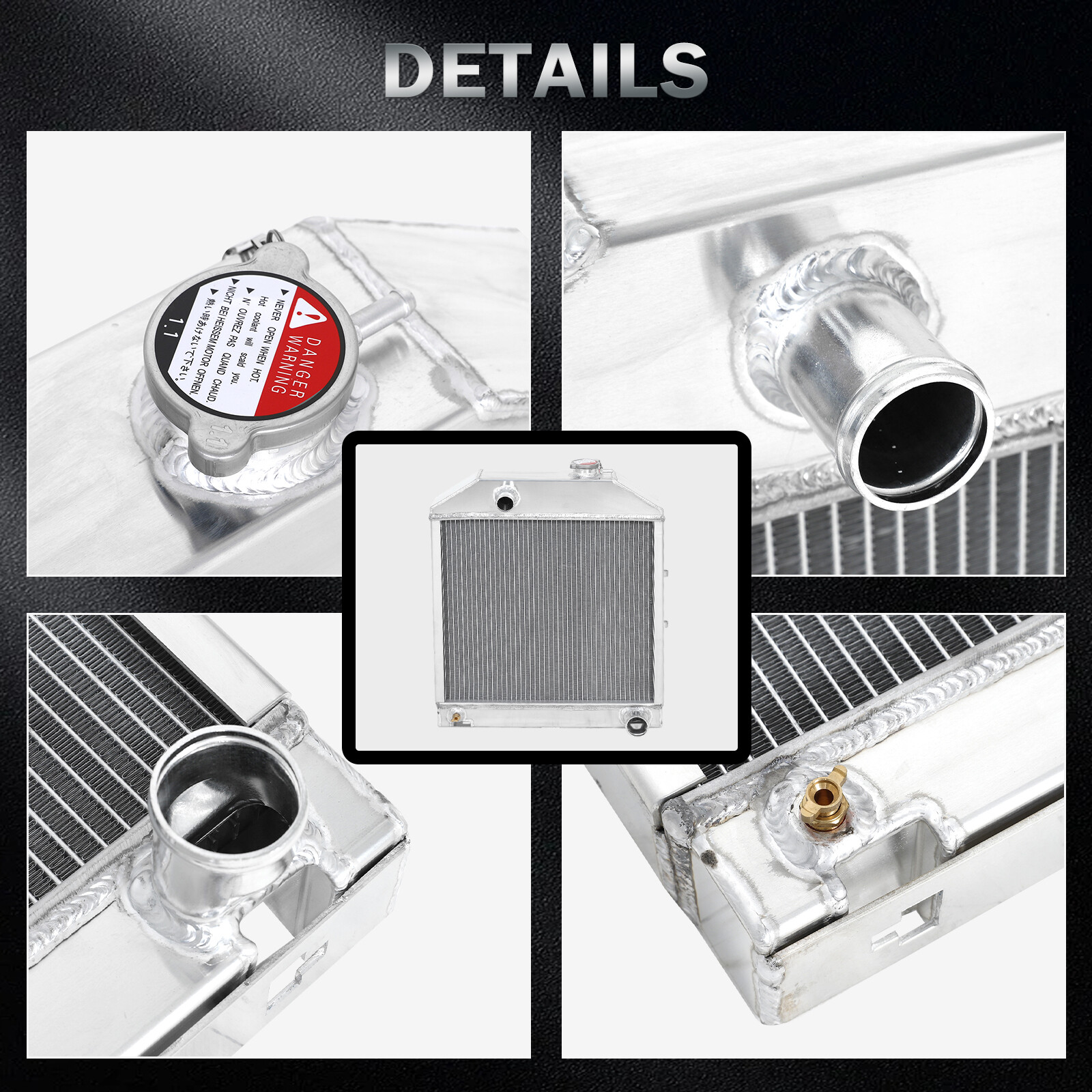 C7NN8005H 3 Row Aluminum Radiator For Ford New Holland 2000 2600 3000 3600 4000