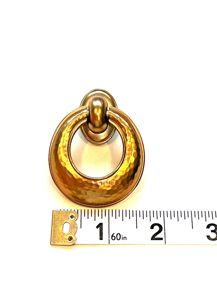 THOMASVILLE BRASS DRAWER RING PULLS / HANDLES / KNOBS HAMMERED FINISH