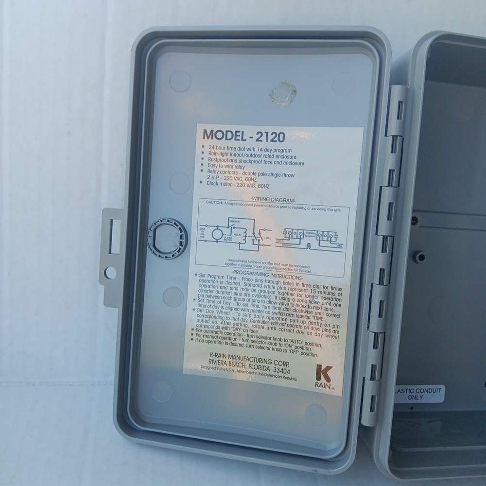 K-Rain 2120 Series Single Station Controller BOX ONLY