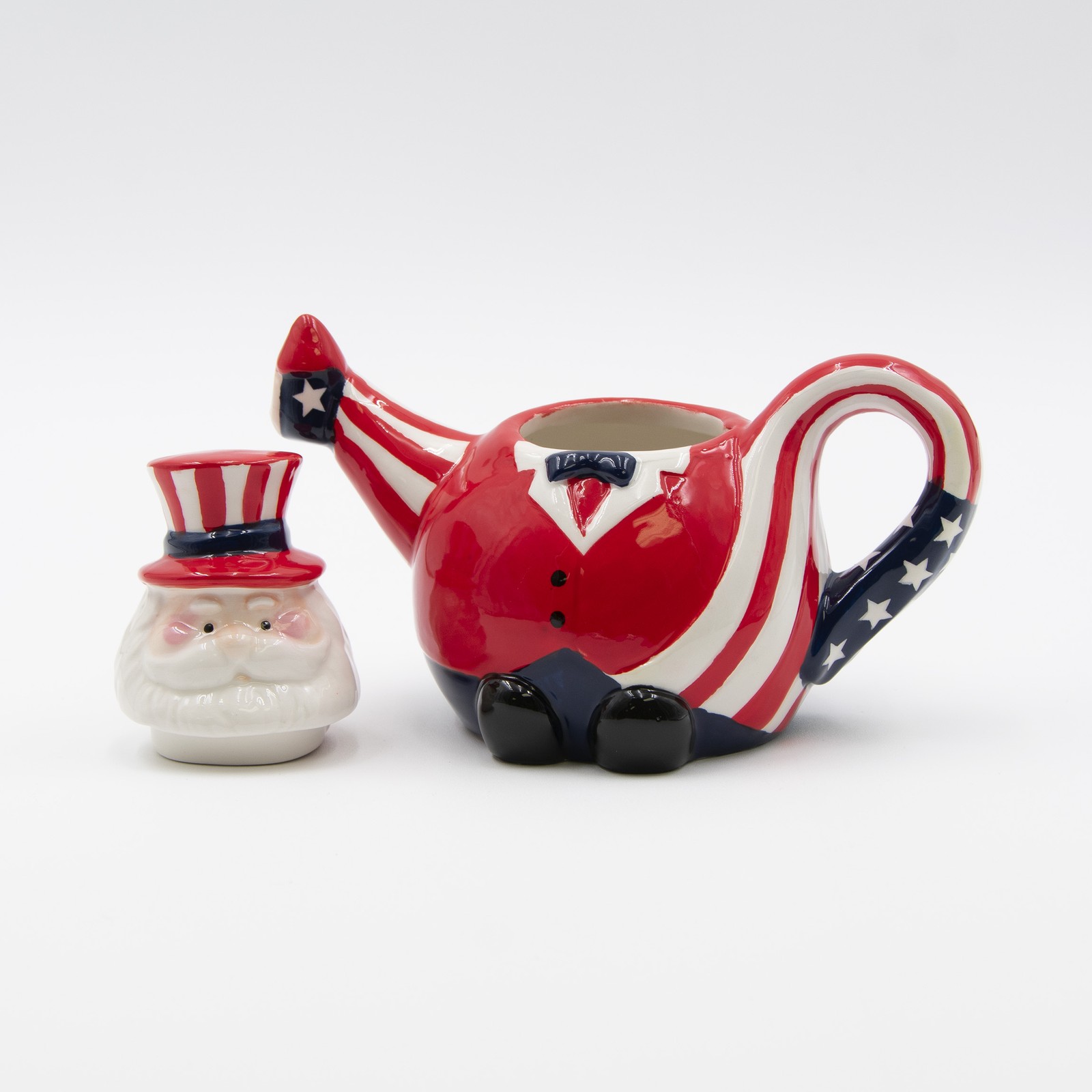 Radiant Treasures Uncle Sam Independence Day Ceramic Teapot