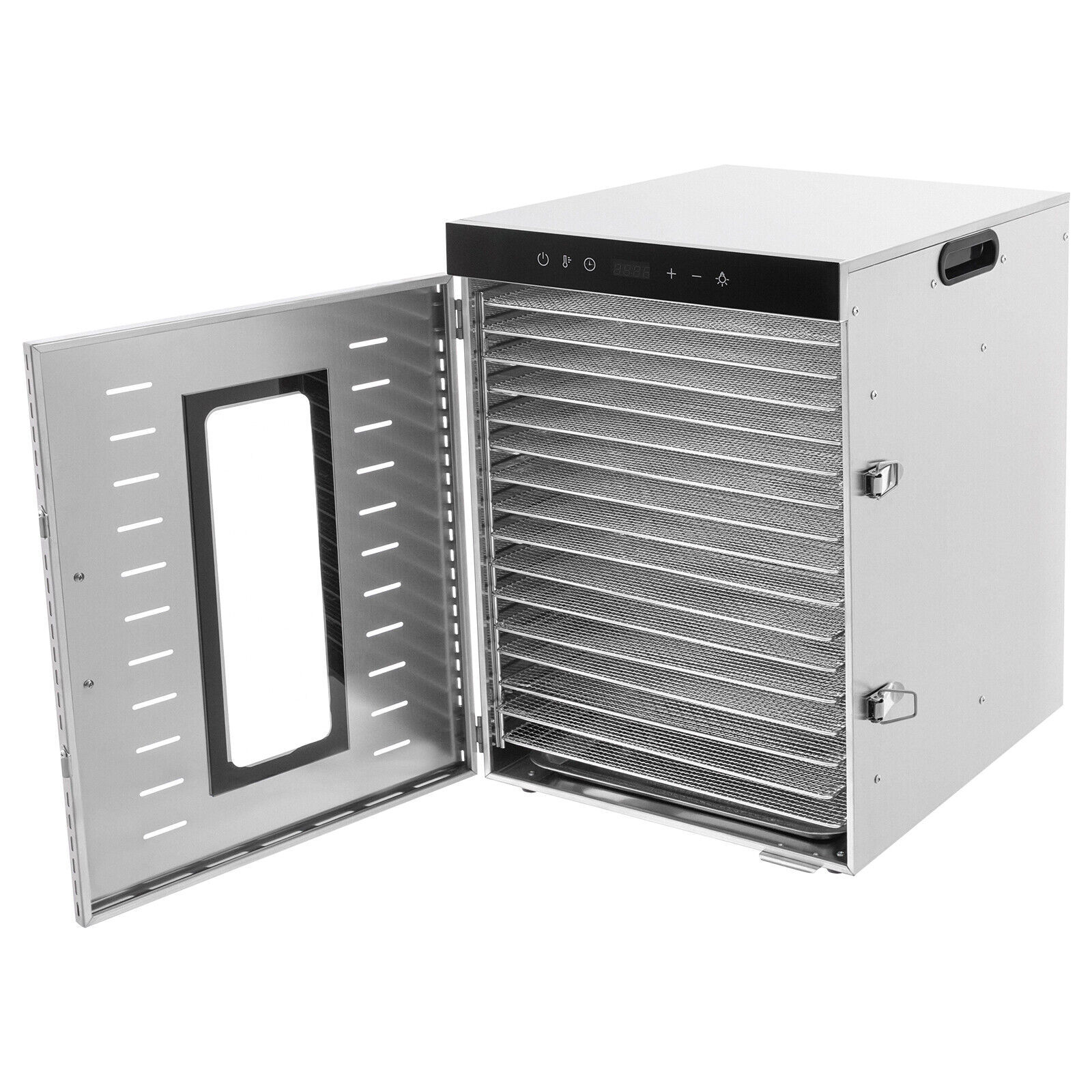 Commercial 16-Tray Countertop Electric Food Dehydrator Fruit Meet Dryer Machine