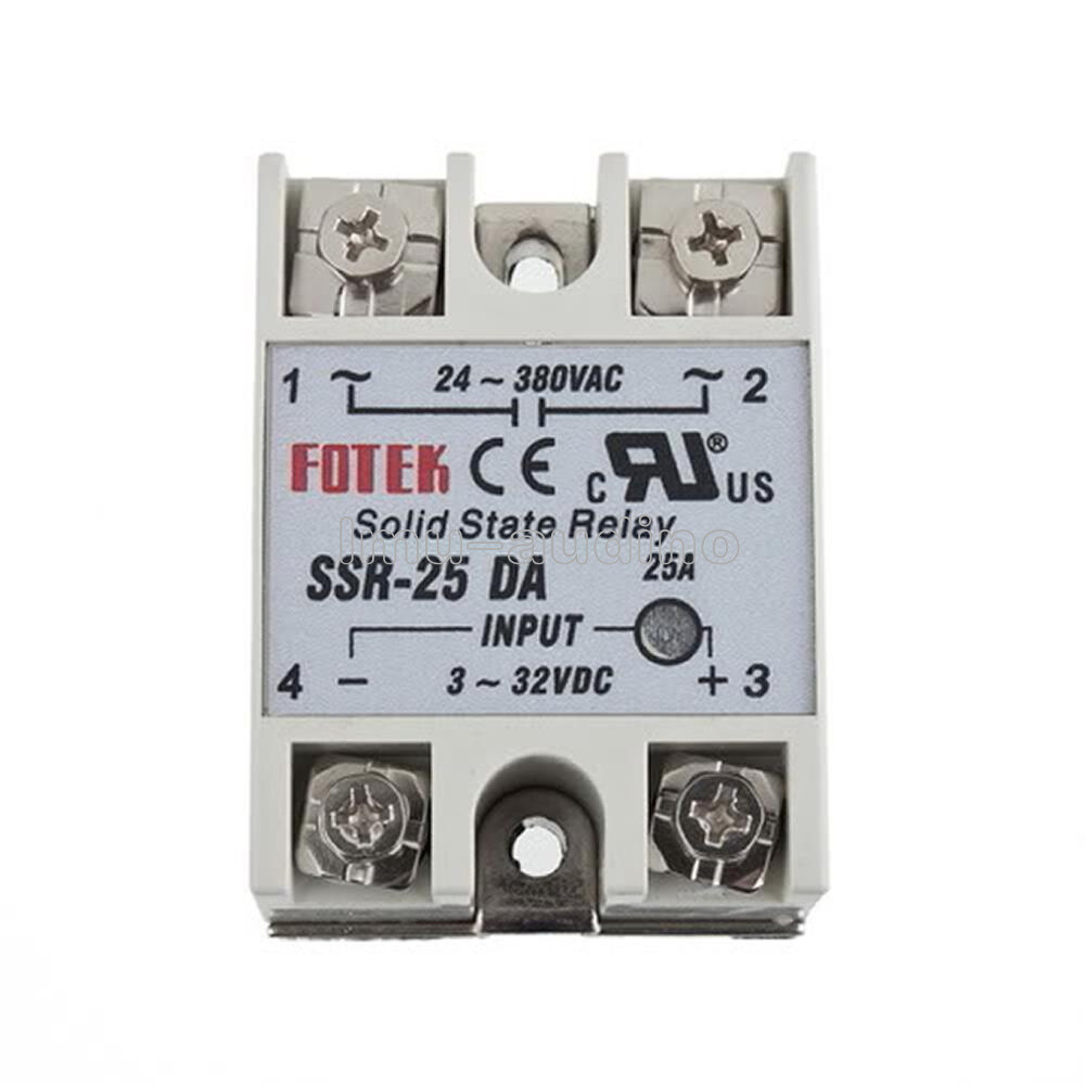 SSR-25DA Solid State Relay Module 25A/250V DC 3-32V Input AC 24-380V Output