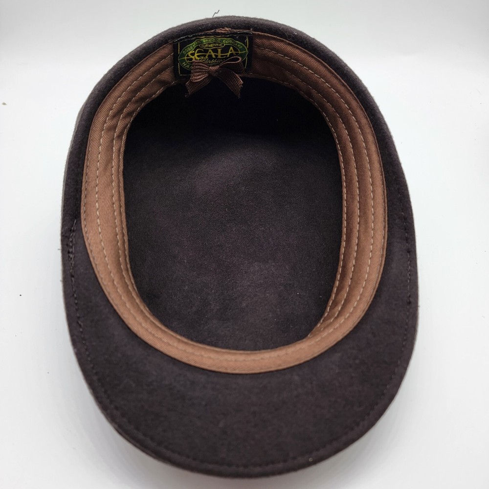 SCALA Wool Brown Wool Beret Hat Vtg