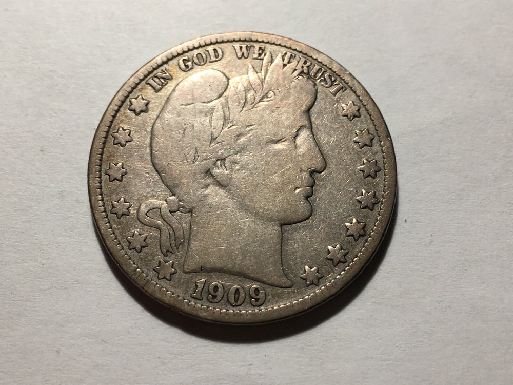 1909 Nice Fine Condition Barber Half Dollar   Very Nice!!