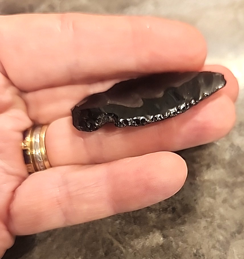 Black Obsidian Arrowhead