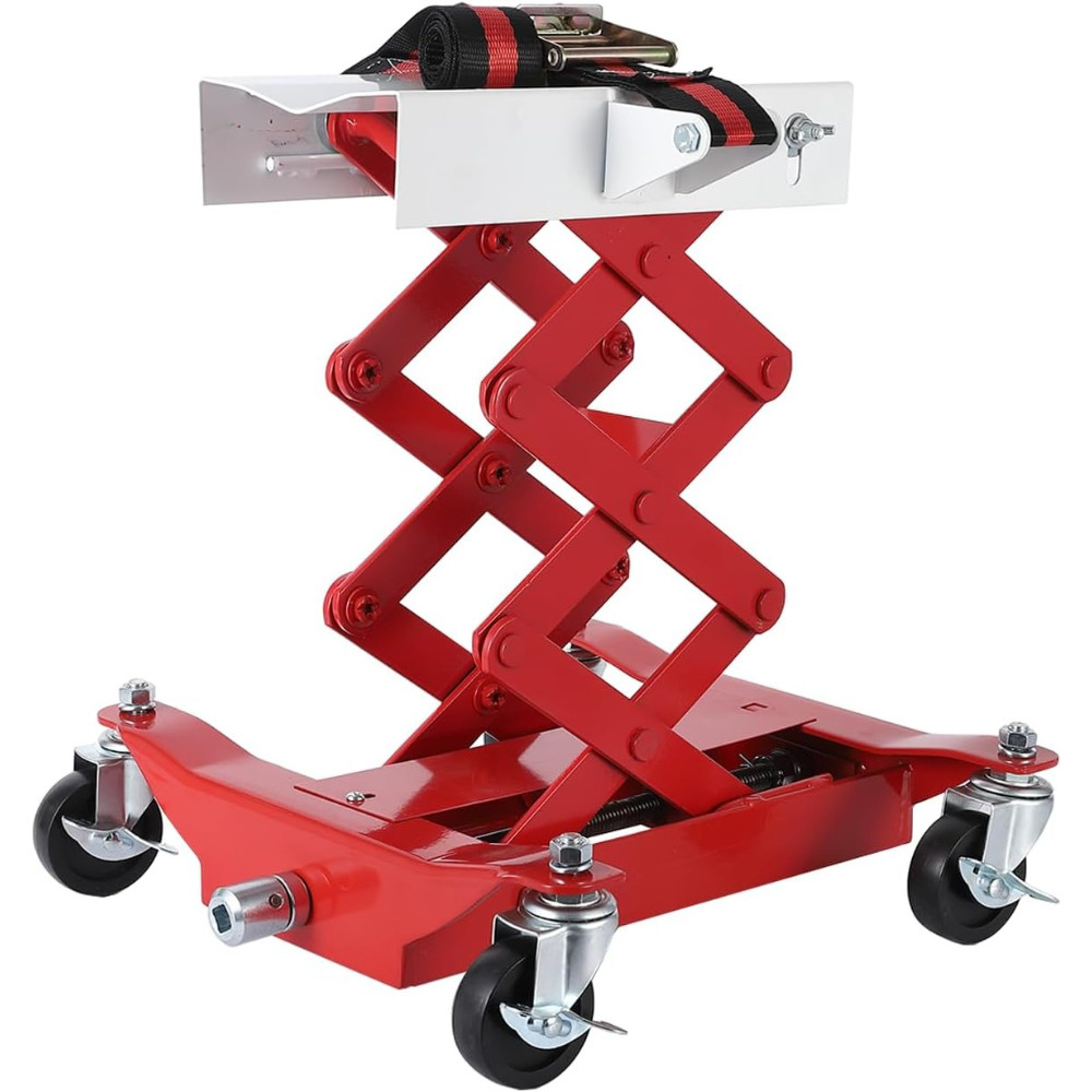 450 LBS Low Profile Transmission Jack with 7-23" Height Range & Safety Straps