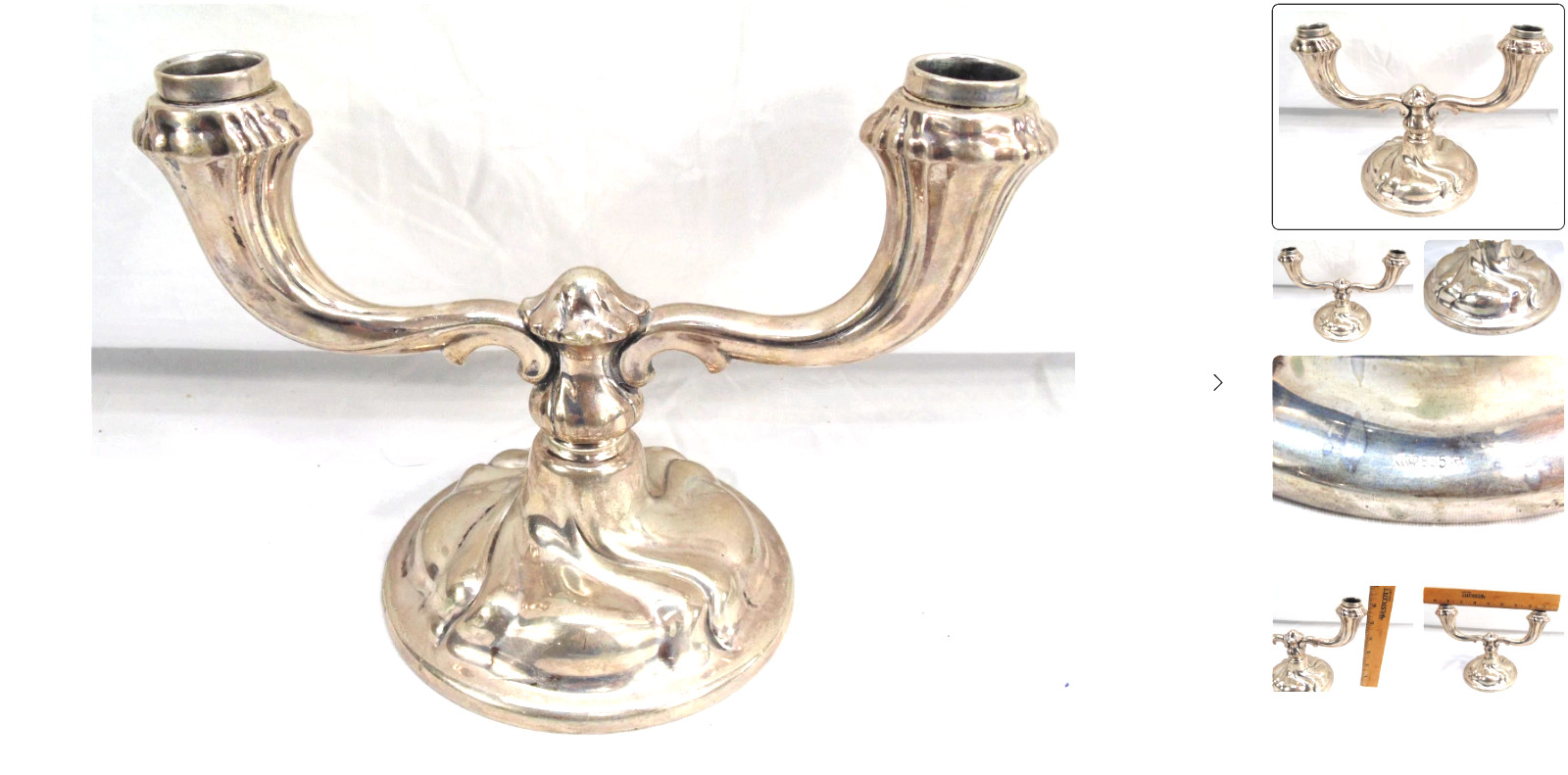 ✡REAL Jewish German ANTIQUE RARE SHABBAT judaica silver candle holder candelabra