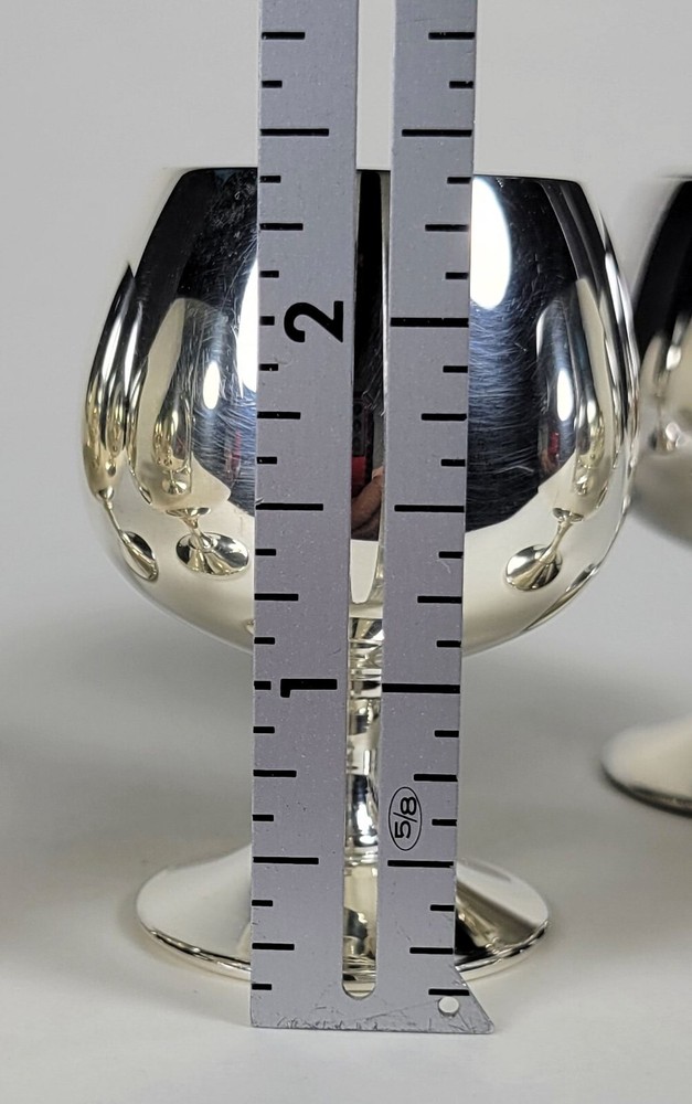 5 Vintage Sheridan Silverplate Cordials Apertif Cups 2-3/8" - Taunton MA