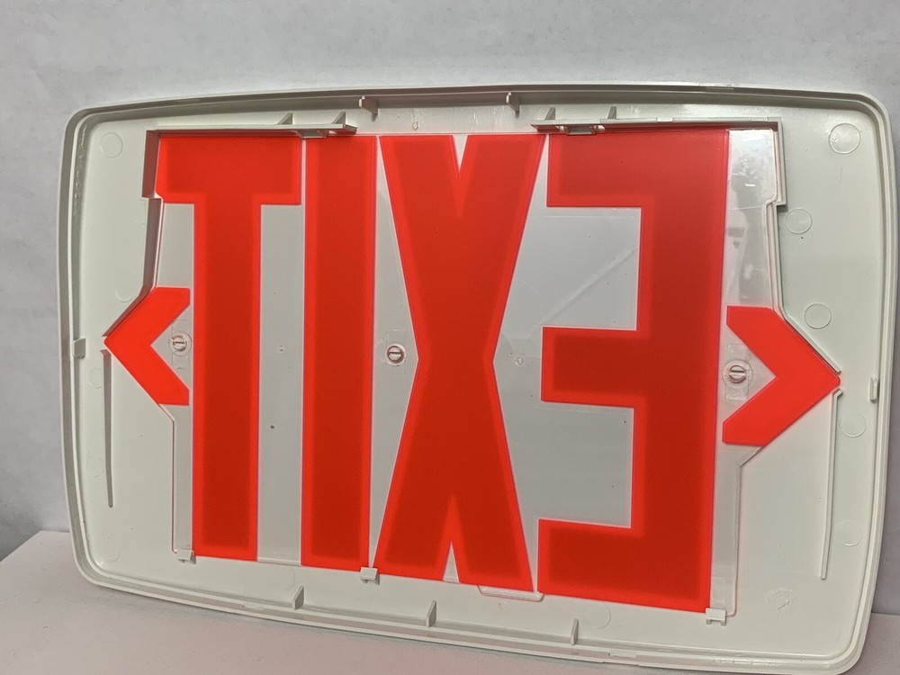 Red Exit Snap In Replacement Plastic Cover for Lithonia Quantum Series Signs