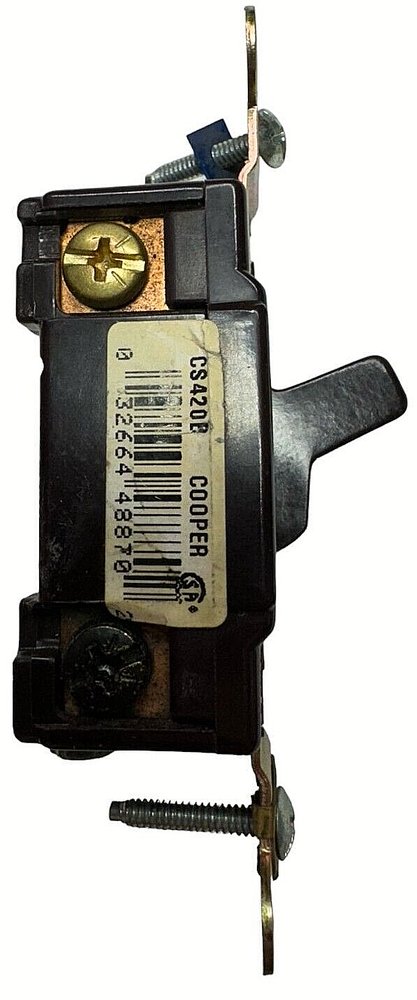 Cooper CS420B Brown Toggle Wall Light Switch 20A, 120V-277V