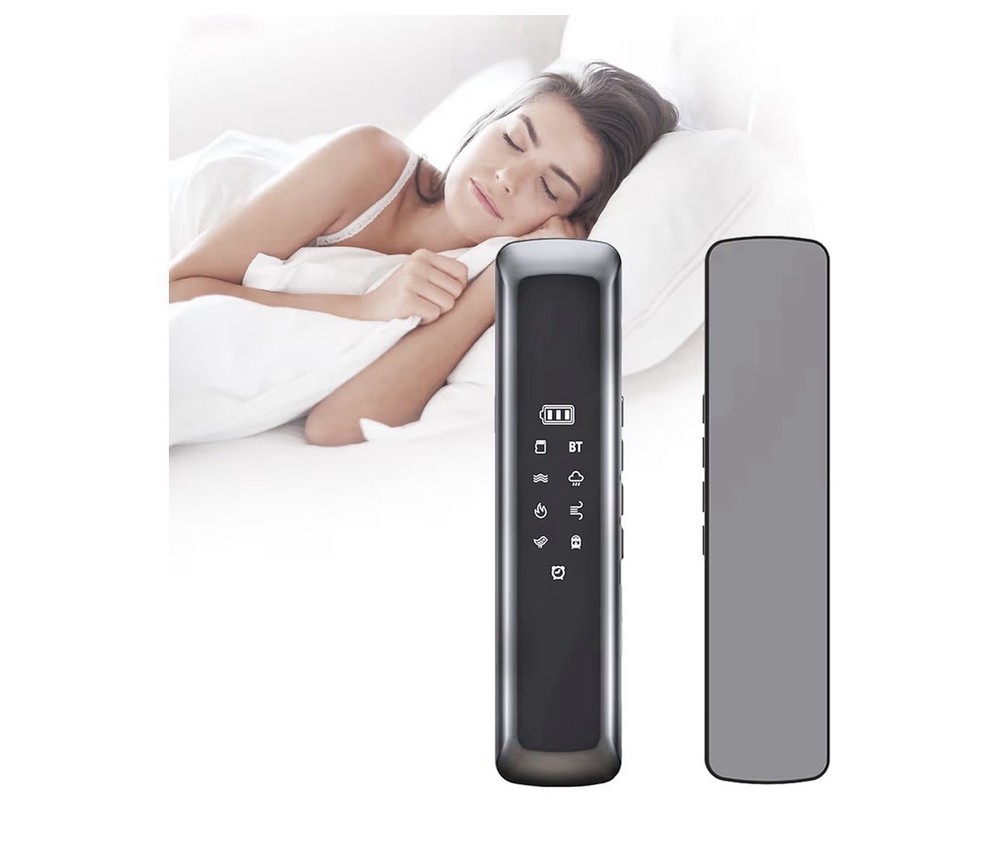 Under Pillow Speaker Bluetooth Bone Conduction Sleep Aid White Noise Timer Black