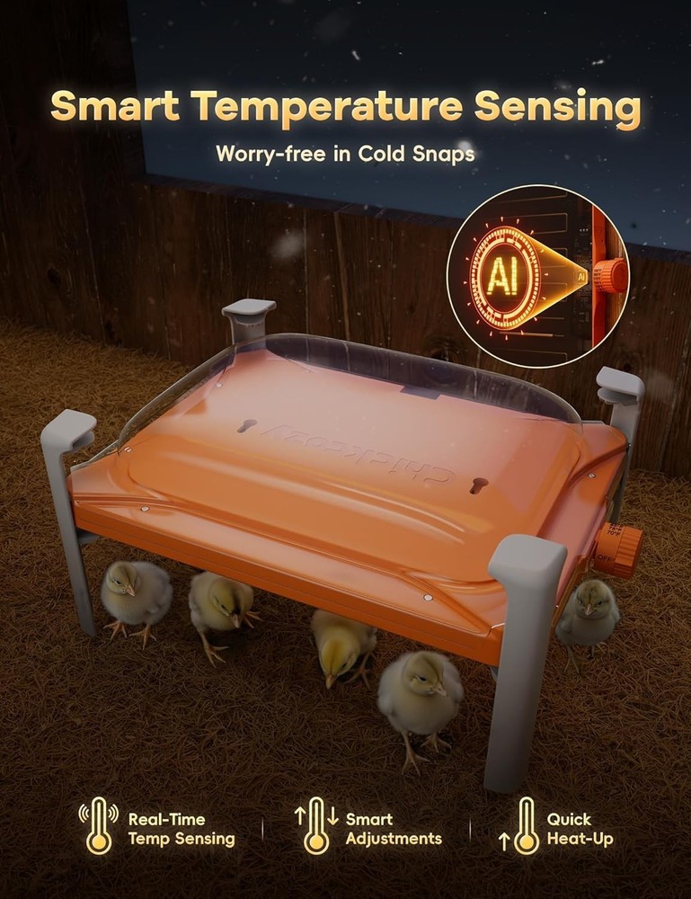 ChickCozy Smart 200 Watt chicken Coop Heater & Chick Brooder Warmer