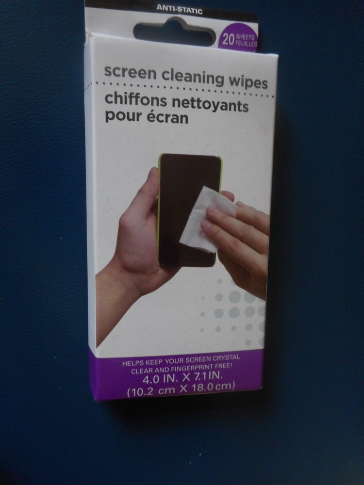 20 COUNT PACK - SCREEN CLEANING WIPES (ANTI-STATIC)
