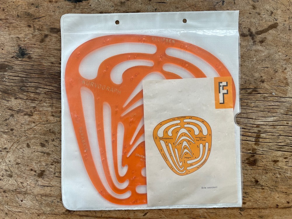Two Vintage Standardgraph Stencils: Curves & Ellipses; Hexagonal Nut Templates