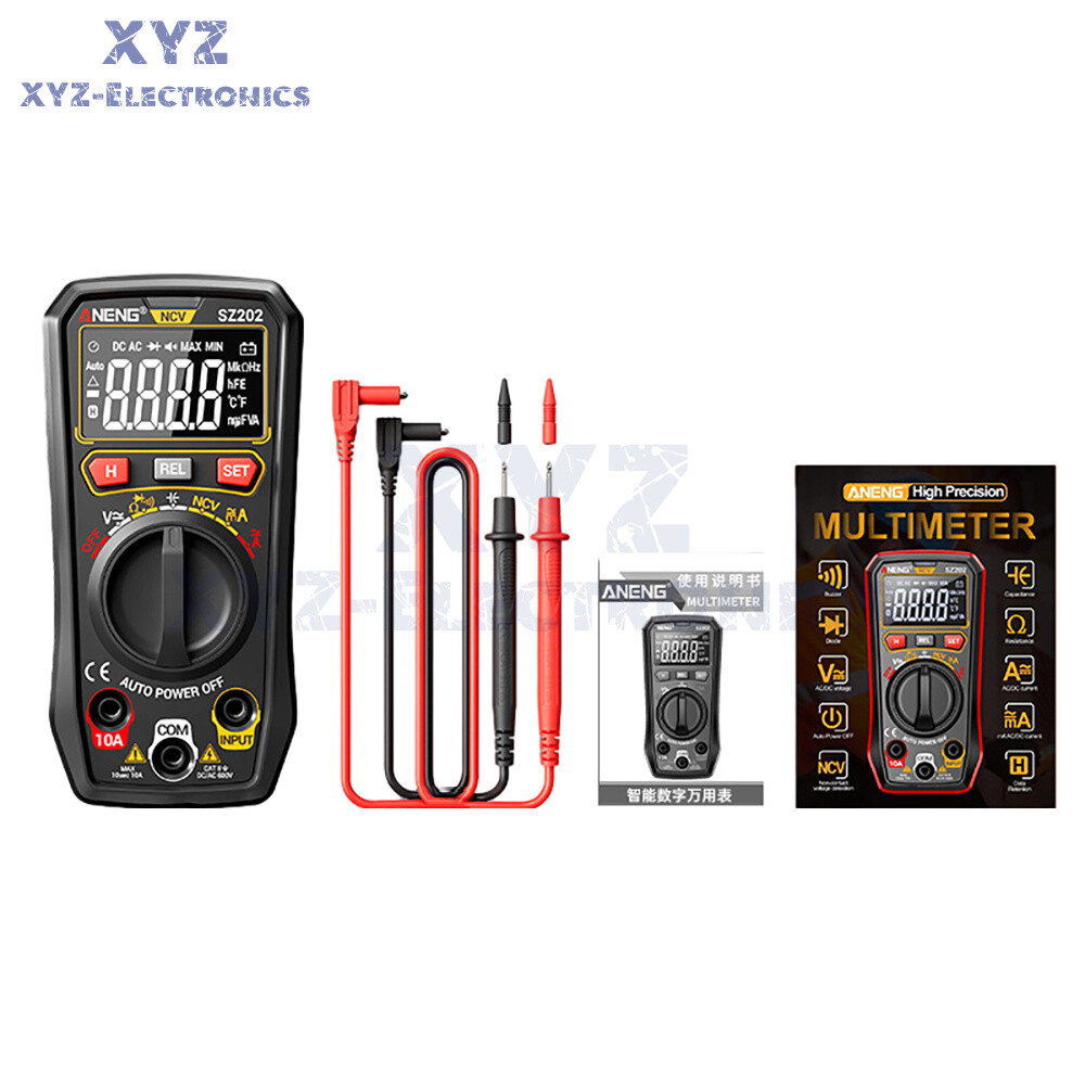 ANENG Digital Multimeter 4000 Count AC DC Voltmeter Ammeter Ohm Amp Test Meter