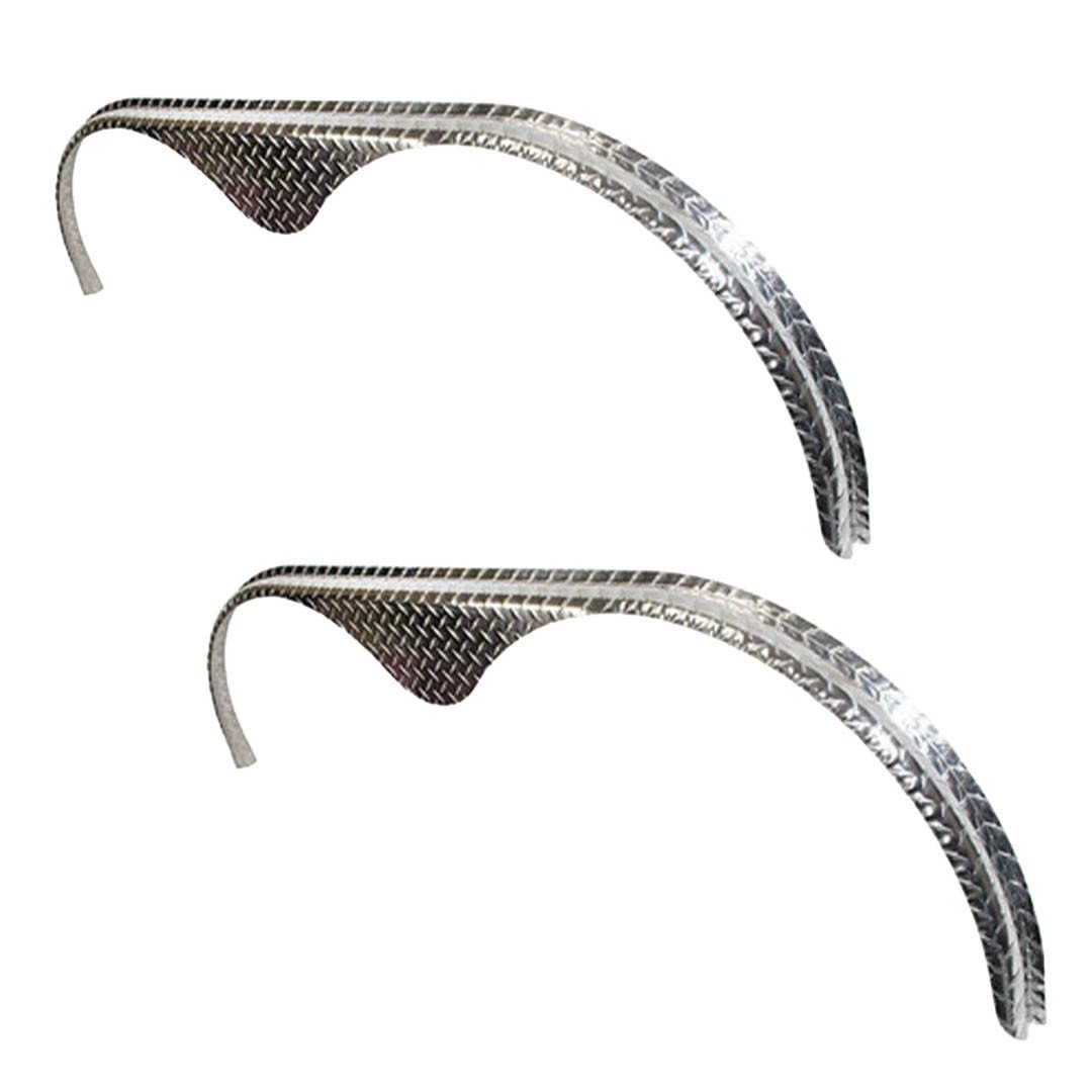 2 Pack - 72x2 Aluminum Treadplate Tandem Axle Teardrop Fender Flares