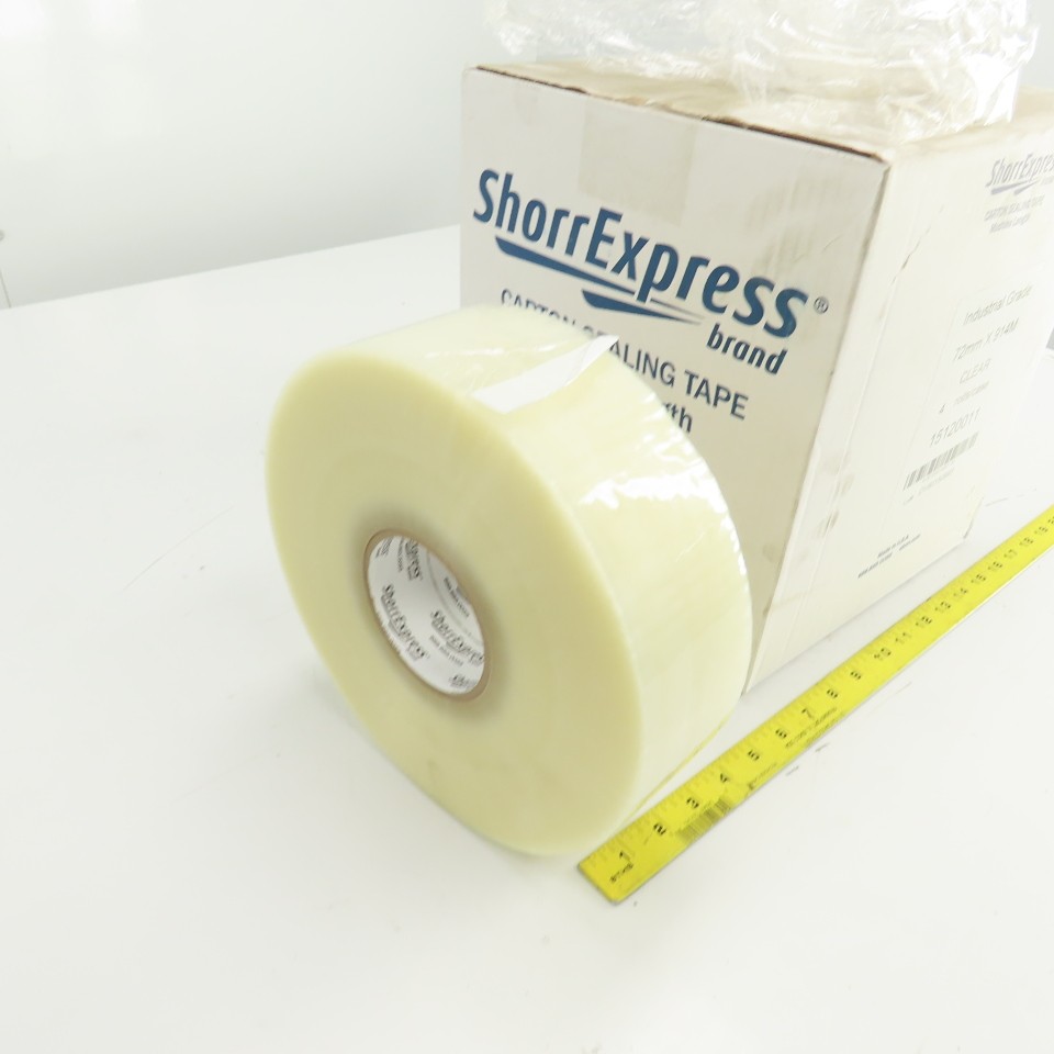 ShorrExpress 15120011 Carton Sealing Tape 72mm x 914m 1000YRD Clear 4 Rolls/Case