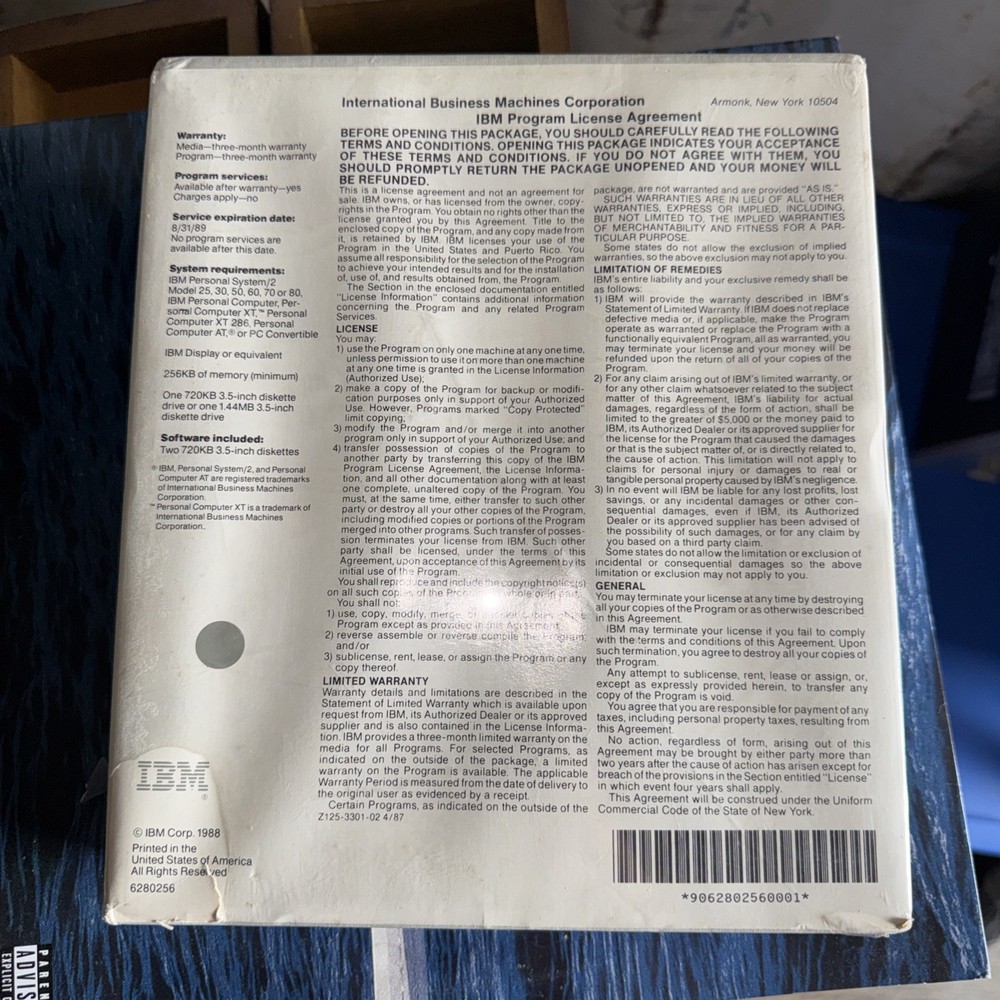 VTG 1988 IBM Disk Operating System Version 4.00 - 3.5" Diskettes - Sealed