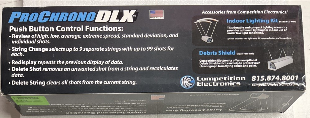 New Competition Electronics Prochrono DLX Chronograph CEI-3820