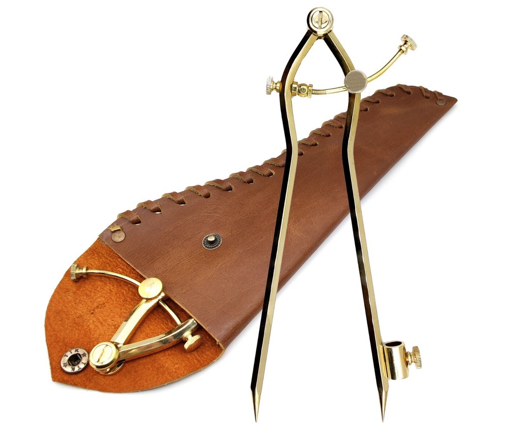 Large Pencil Marking Compass Circle Leather Scratch Compass Maker Wing Divider,