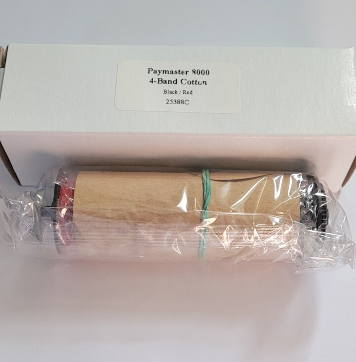Paymaster 8000 Ink Ribbon Cotton 4 Band READ DESCRIPTION