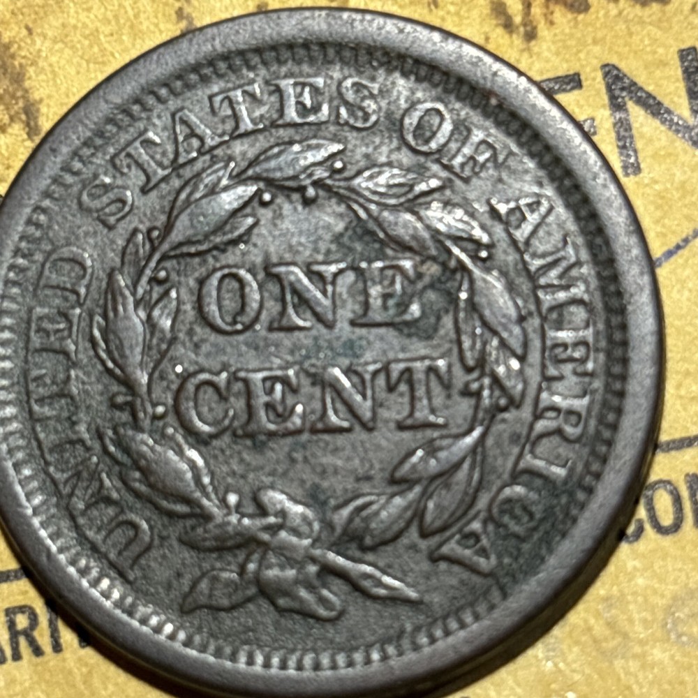 1854 Braided hair Large Cent