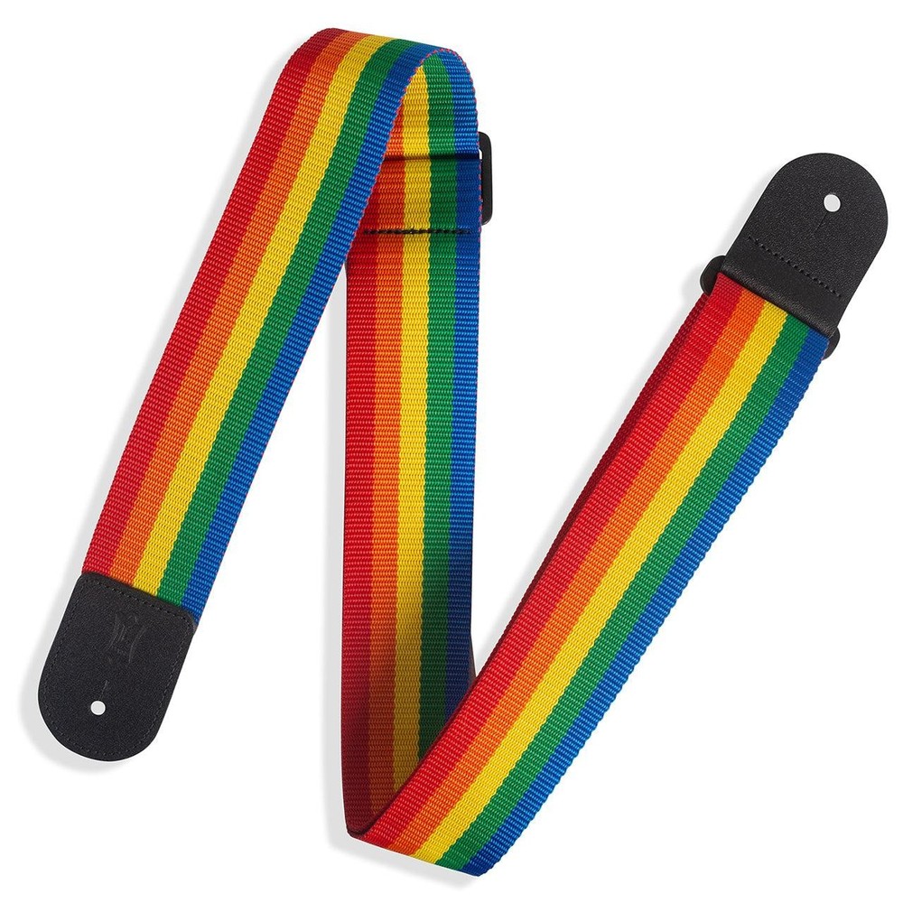 Used Levy's M8POLY-RNB Basic Polyester Strap, Rainbow
