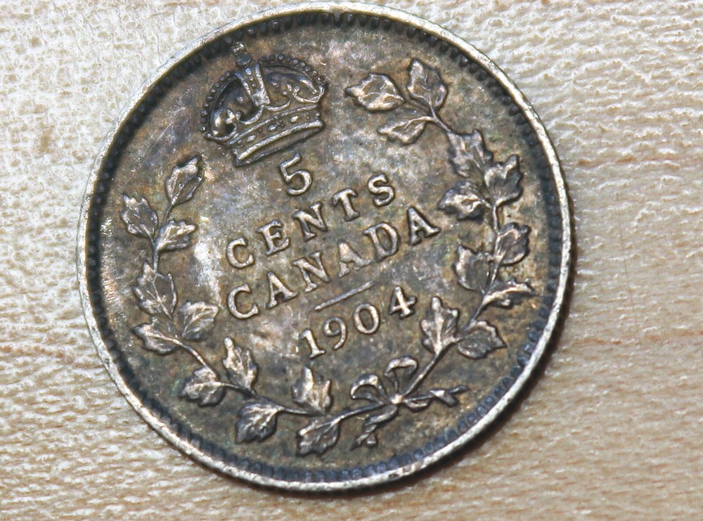 1904 Canada 5 Cents Silver Error/Variety?