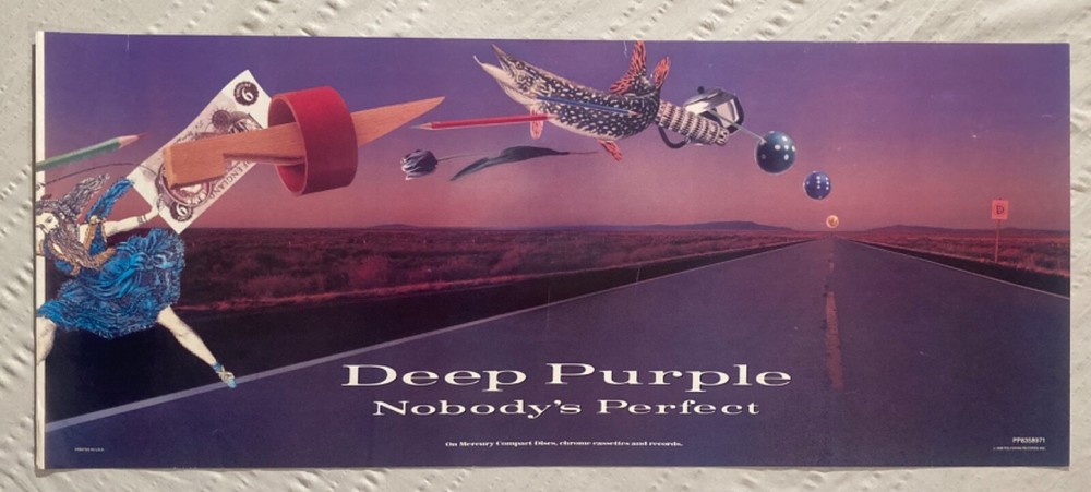 Deep Purple 1988 Promo Poster Nobody’s Perfect