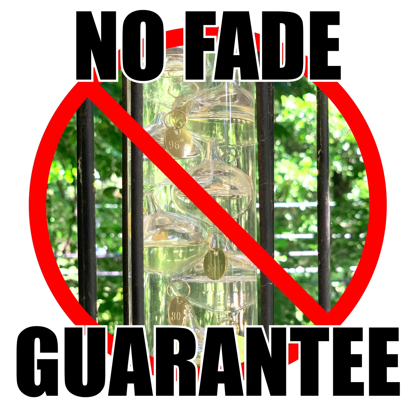 EASY READ Outdoor Hanging Galileo Thermometer (28" Total Height) W/ Free Bracket