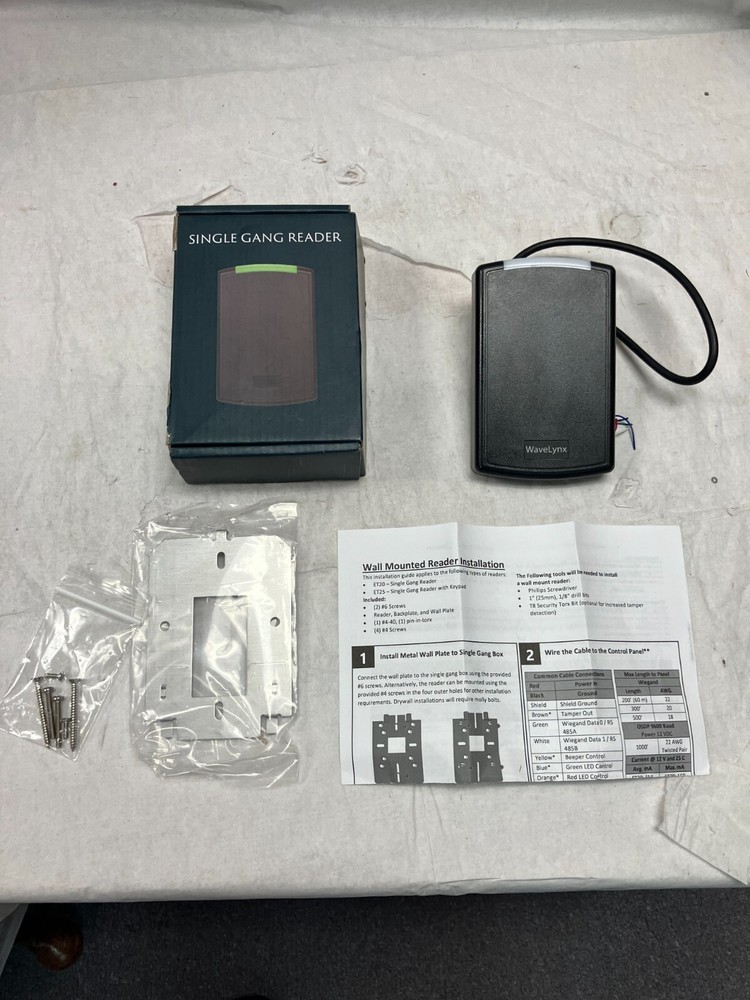 WaveLynx  1-Gang Wallmount Access Card Control Reader ET20-2WS-LFE1-CWL1