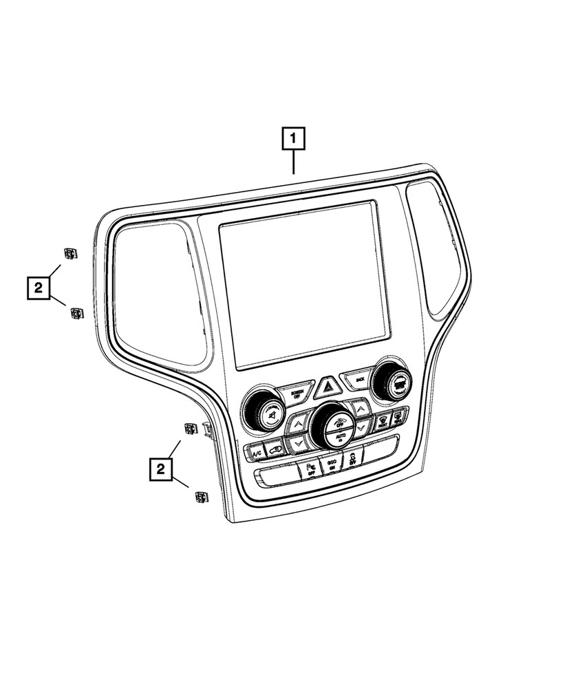 Genuine Mopar Vehicle Feature Controls Center Stack 68254010AI