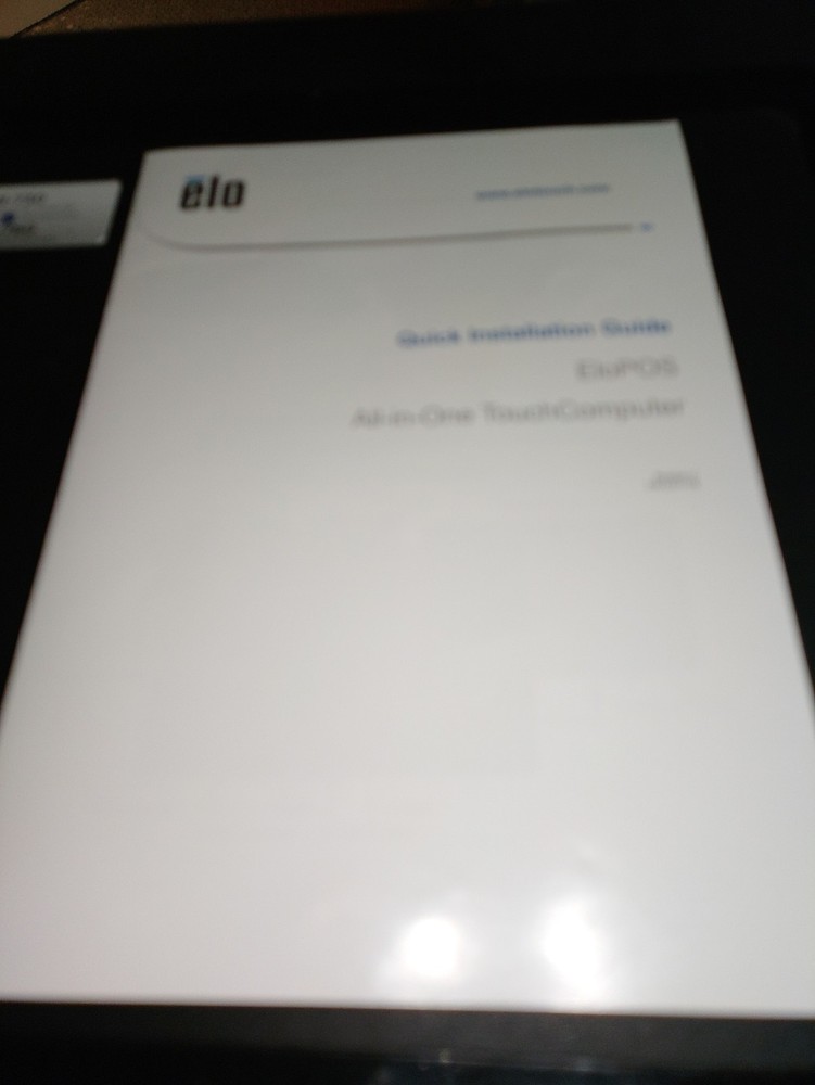 {eLo} Quick Installation Guide for the [EloPOS] All-in-One TouchComputer