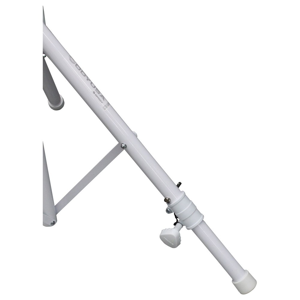 Odyssey 8.5′ White Single Adjustable Leg Tripod Stand with Height Adjustable