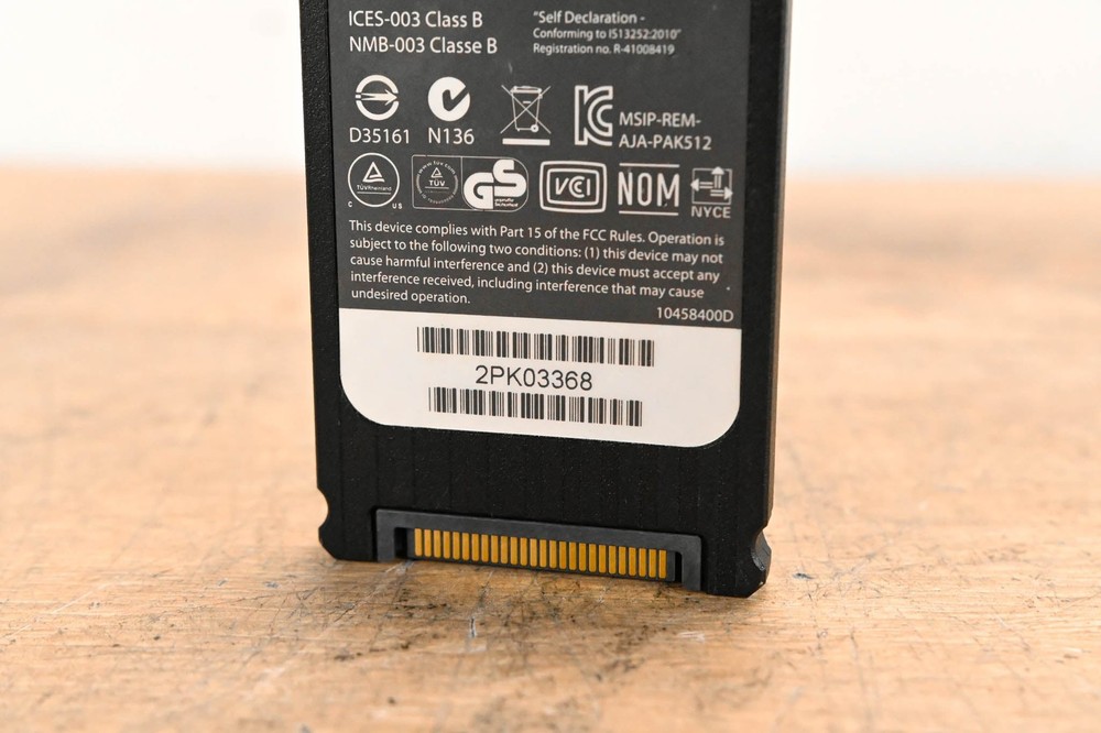 AJA PAK512 SSD Module for Ki Pro Systems CG01WEG