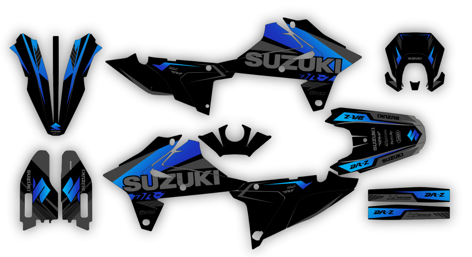 Suzuki DR-Z4S DR-Z4SM 2025 2026 DRZ 4 S SM Graphics decals stickers