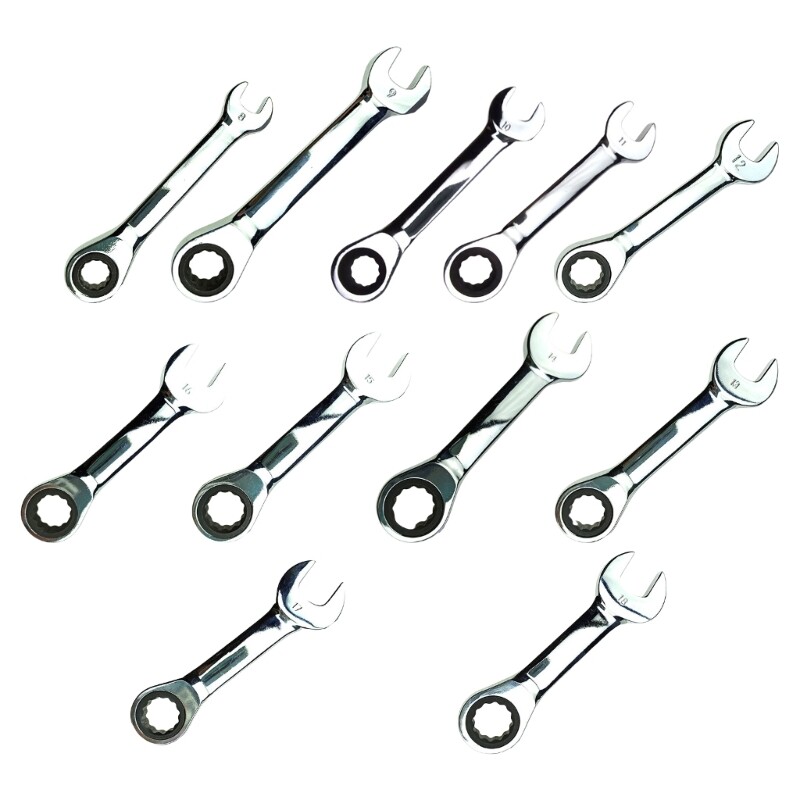 8-18mm Ratchet Socket Wrench Spanner Short Handle Quick Open Spanner Enduring
