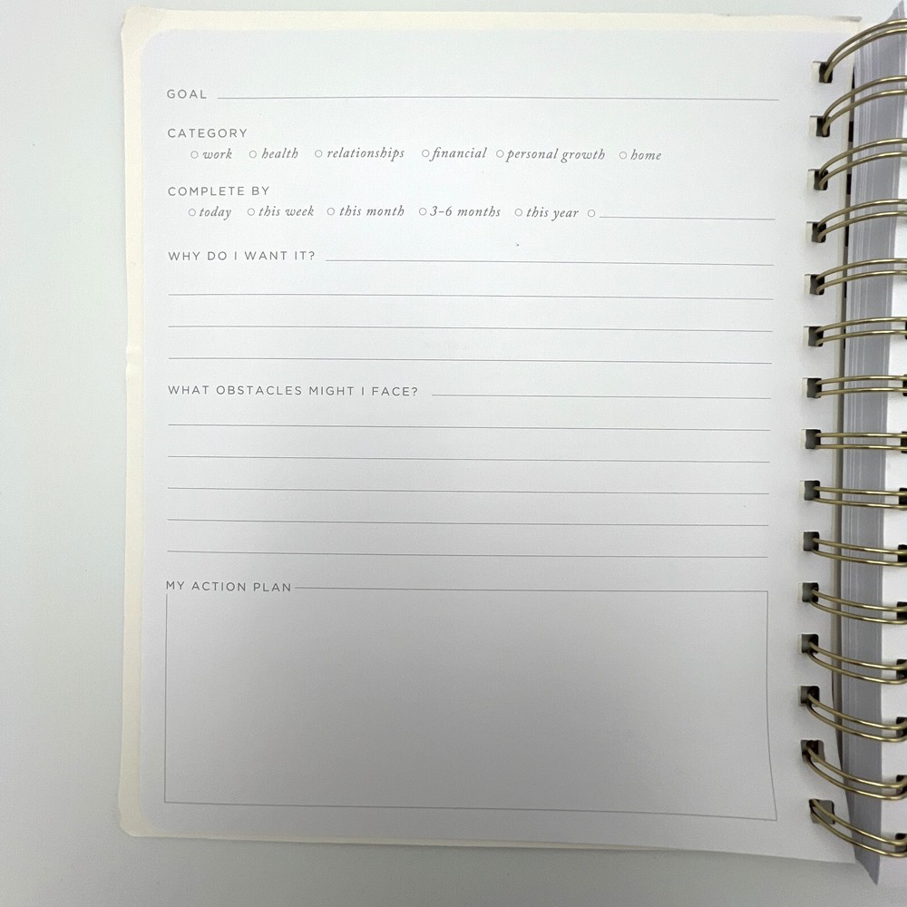 Fringe Goal Tracker Boho "Water Your Dreams" Goal Description Plan Task Tracking