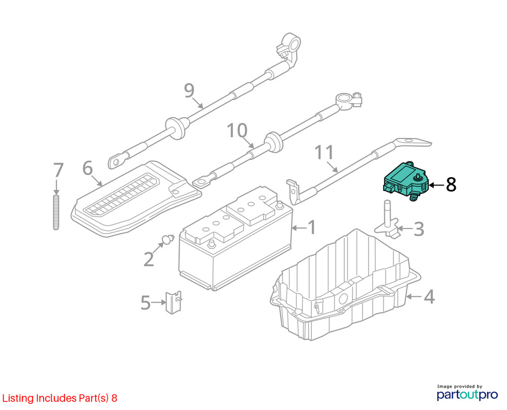 Audi 2007-2008 Q7 Battery Control Module 4L0910181A