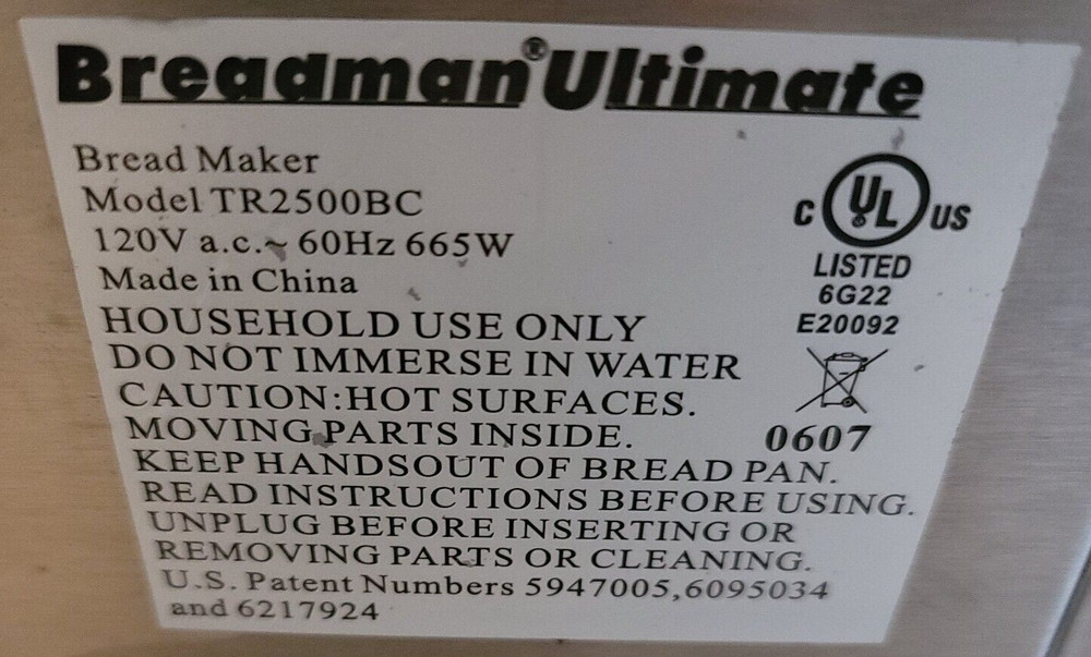 Used Belt for Breadman Bread Maker TR2500BC (Fits 3-Rivet Pan Version only)