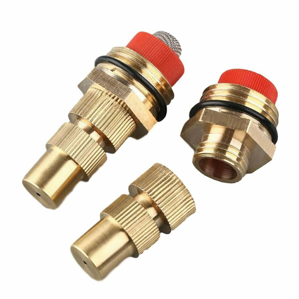 USA 20Pcs 1/2" Adjustable Brass Spray Nozzle Atomizing Lawn Misting Sprinkler