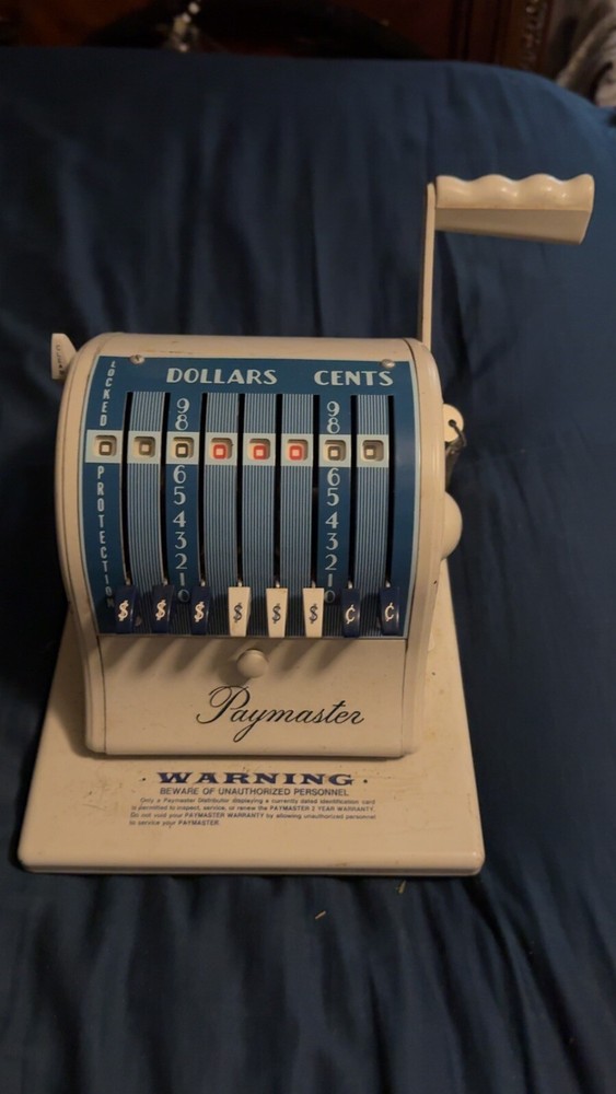 vintage paymaster check writer