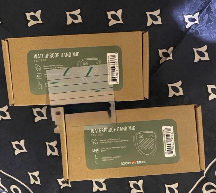 Rocky Talkie Expedition Radio Kit- 2 Radios & 2 Hand Mics. Brand New!!