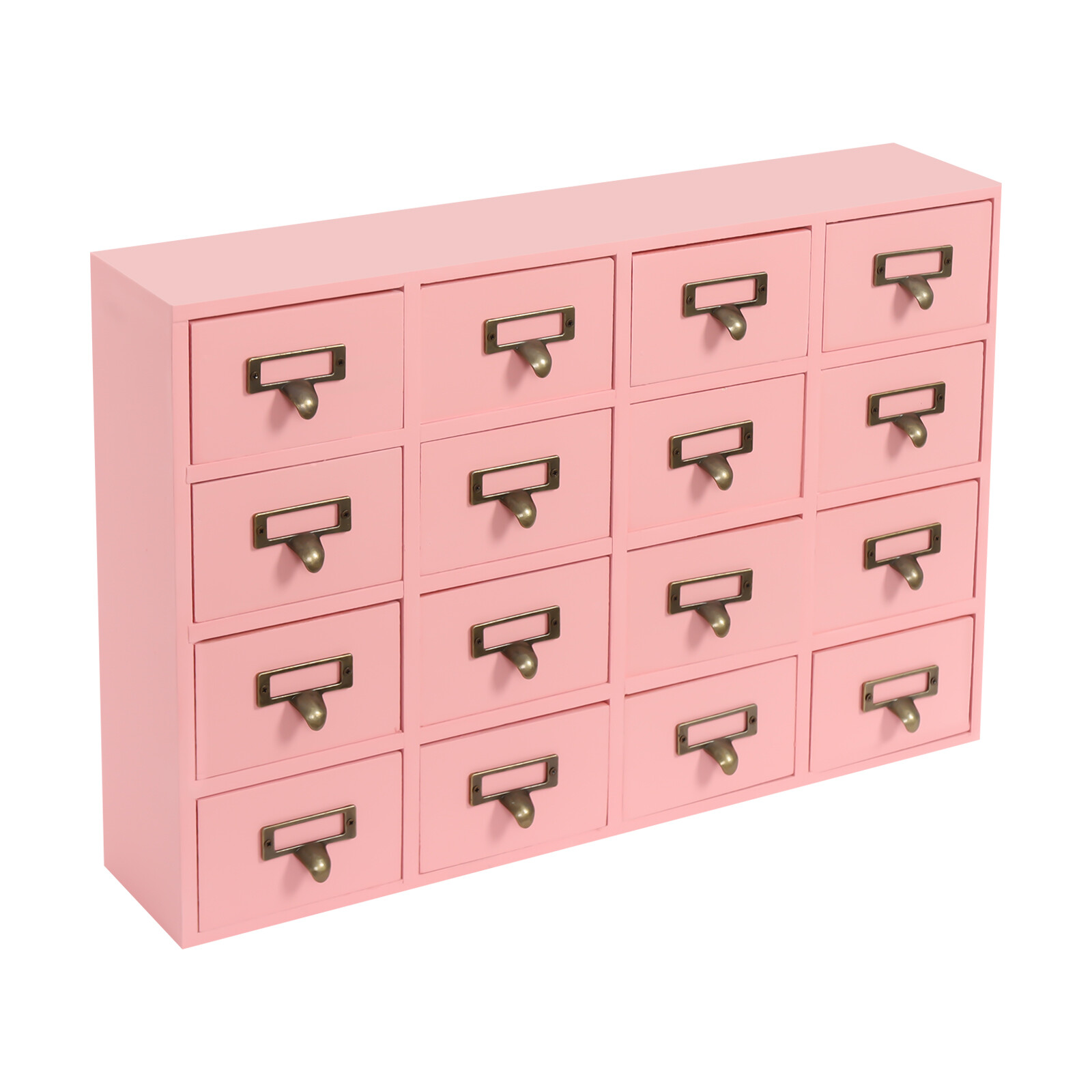 Vintage 4 PCS Drawer Cabinets Pink 64-Drawer Storage Box Storage Cabinet