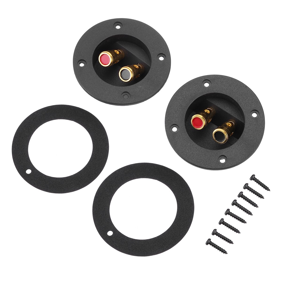 2Pcs Speaker Box Terminal Round Spring Cup Connector Subwoofer Enclosure New