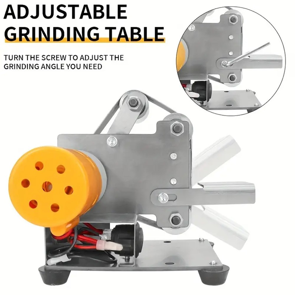 7 Speed Mini Belt Sander Adjustable Angle Polishing Grinding Machine